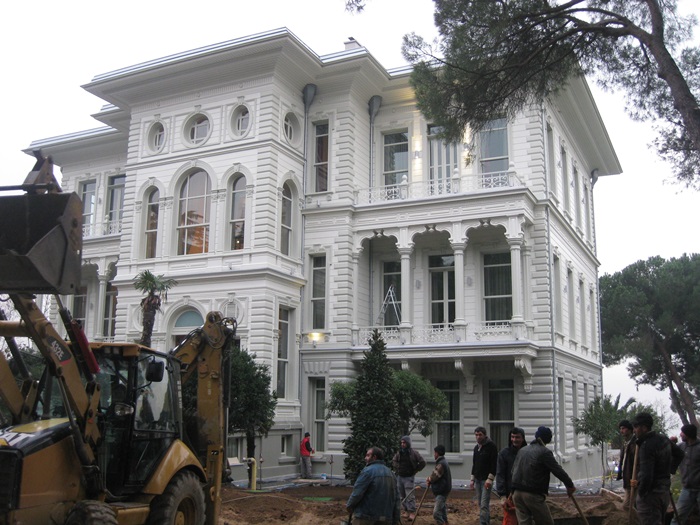 Tarihi Köşk Akrilik Silindir Deniz Akvaryumu Konsept Akvaryum